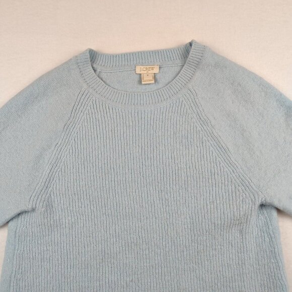 J Crew Sweater Merino Wool Blend Pullover Light Blue Sz Medium - Picture 3 of 10